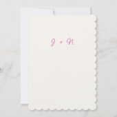 Lila Hochzeit des Wilden Trumpeten Weingarten Einladung (Rückseite)