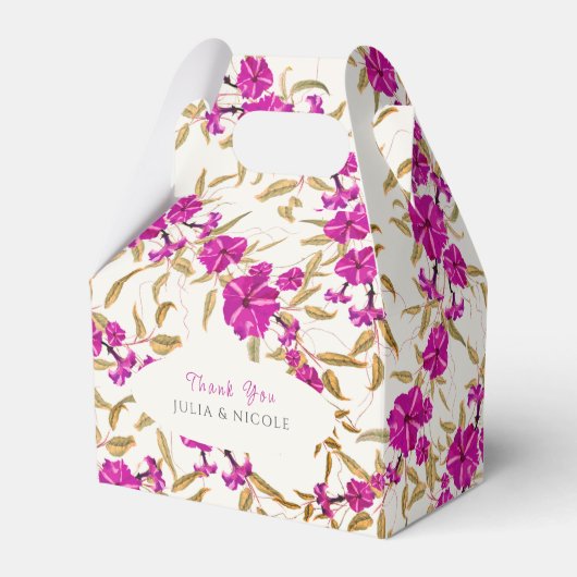 Lila Hochzeit des Wilden Trumpeten Weingarten Geschenkschachtel (Vorderseite)