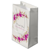 Lila Hochzeit des Wilden Trumpeten Weingarten Kleine Geschenktüte (Rückseite Schrägansicht)