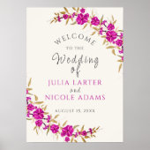 Lila Hochzeit des Wilden Trumpeten Weingarten Poster (Vorne)