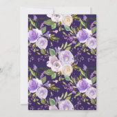 lila Hochzeit Einladung (Rückseite)