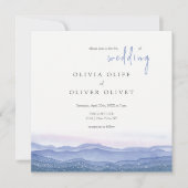 Lila Hochzeit Einladung (Vorderseite)