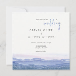 Lila Hochzeit Einladung