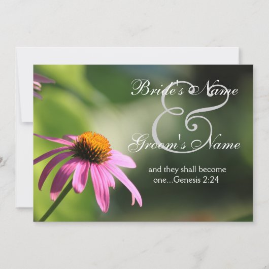 Lila Hochzeit Einladung (Rückseite)