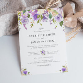 lila Hochzeit Einladung
