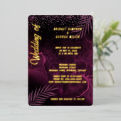 lila Hochzeit Folieneinladung (Stehend vorne)