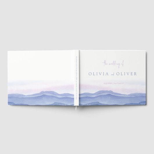 Lila Hochzeit Gästebuch (Voll)