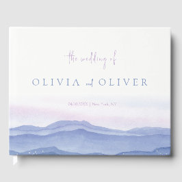 Lila Hochzeit Gästebuch