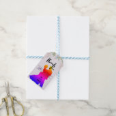 Lila Hochzeit Geschenkanhänger (Mit Garn)