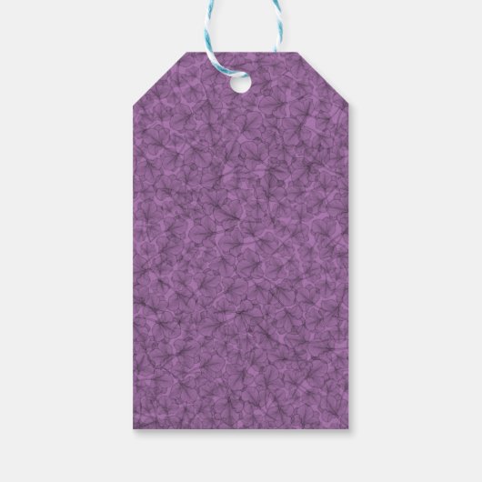 Lila Hochzeit Geschenkanhänger (Rückseite)