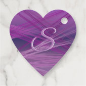 Lila Hochzeit Geschenkanhänger (Rückseite)