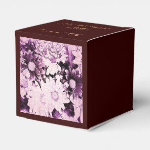 lila Hochzeit Geschenkschachtel