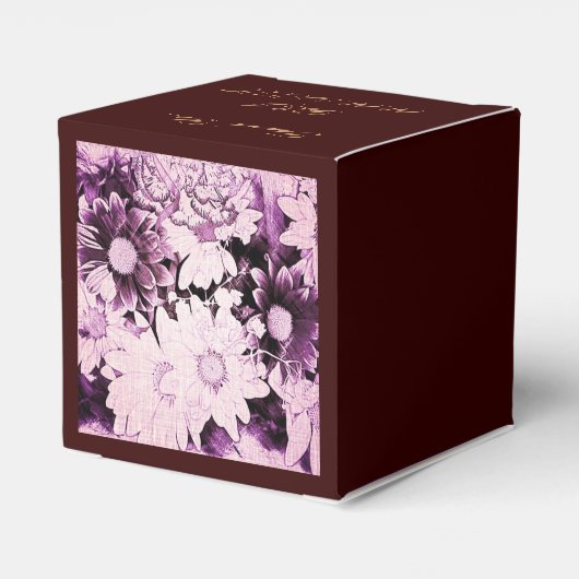 lila Hochzeit Geschenkschachtel (Rückseite)