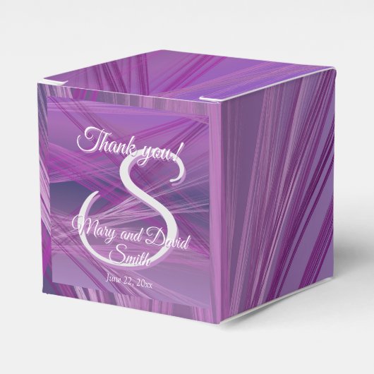Lila Hochzeit Geschenkschachtel (Vorderseite)