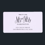 Lila Hochzeit. Herr und Herr Mars moderne Ansprach<br><div class="desc">Lila Hochzeitsanschrift "Mr. and mrs".</div>
