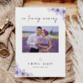 Lila Hochzeit im Zeichen des Fotos "Love Memory", Einladung