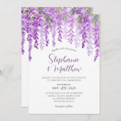 Lila Hochzeit in der Region Locarno Einladung (Vorne/Hinten)