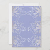 Lila Hochzeit in Gold Foliage Einladung (Rückseite)