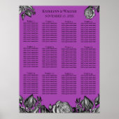 Lila Hochzeit in Schwarz und Weiß Poster (Vorne)