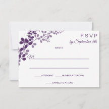 Lila Hochzeit Kleine UAWG / Postkarte beantworten 