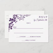 Lila Hochzeit Kleine UAWG / Postkarte beantworten (Vorne/Hinten)