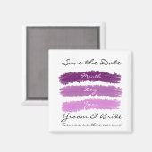 Lila Hochzeit Magnet (Vorderseite/Rückseite)