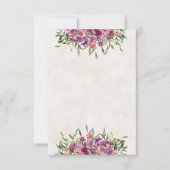 Lila Hochzeit mit einem Leerbudget Einladung (Vorderseite)