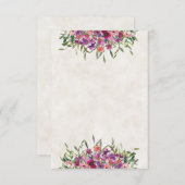 Lila Hochzeit mit einem Leerbudget Einladung (Vorne/Hinten)