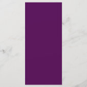 Lila Hochzeit mit Flora und Glitzer Menükarte (Rückseite)