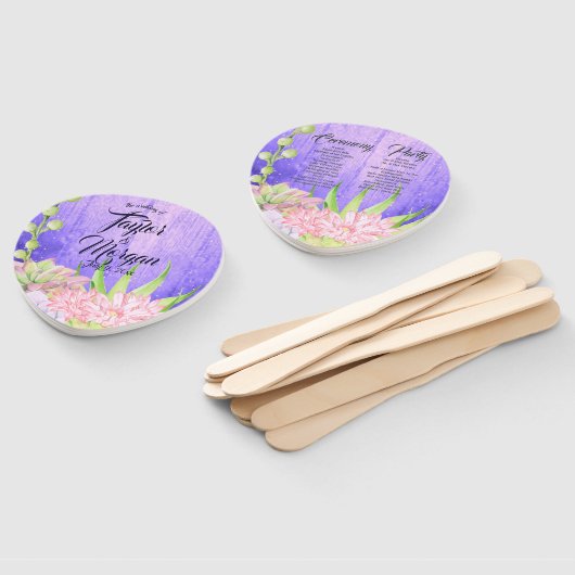 Lila Hochzeit mit magischen Wasserfarben Fächer (Non-assembled)