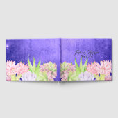 Lila Hochzeit mit magischen Wasserfarben Gästebuch (Voll)