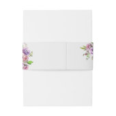 Lila Hochzeit mit Namen von Braut und Groom Einladungsbanderole (Rückseitenbeispiel)