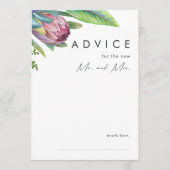 Lila Hochzeit mit tropischer Vegetation Hinweiskarte (Vorderseite)