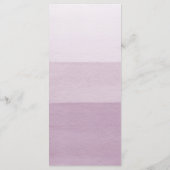 Lila Hochzeit mit Wasserfarbe Menükarte (Rückseite)