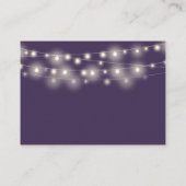 Lila Hochzeit mit Wunschklammern Begleitkarte (Rückseite)