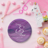 Lila Hochzeit Pappteller (Party)