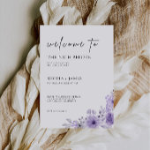 Lila Hochzeit Probe Abendessen Unterhaltung Einladung