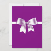 Lila Hochzeit Probe Dinner Einladungen Bow (Rückseite)