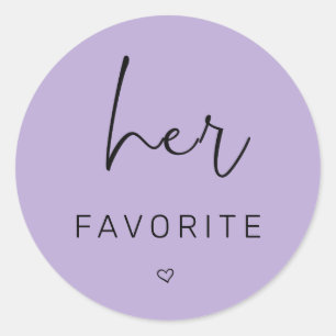 Lila Hochzeit Runder Aufkleber