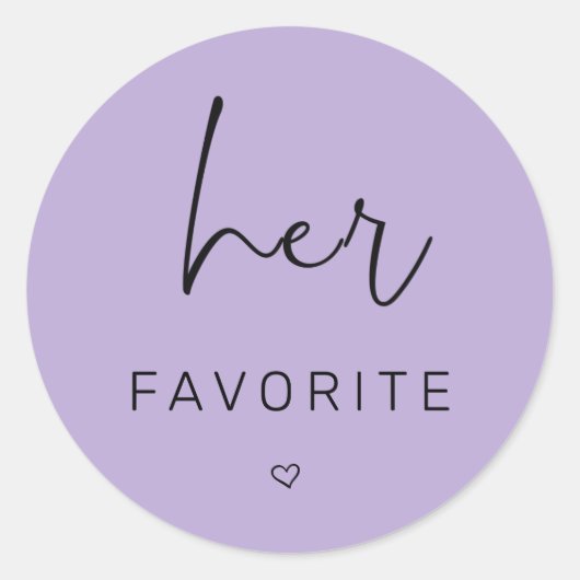 Lila Hochzeit Runder Aufkleber (Vorderseite)