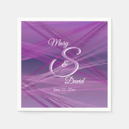 Lila Hochzeit Serviette