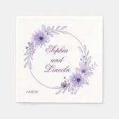 Lila Hochzeit Serviette (Vorderseite)