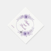 Lila Hochzeit Serviette (Ecke)