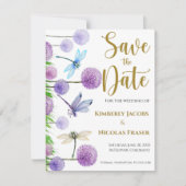 Lila Hochzeit speichern Sie das Datum Save The Date (Vorderseite)
