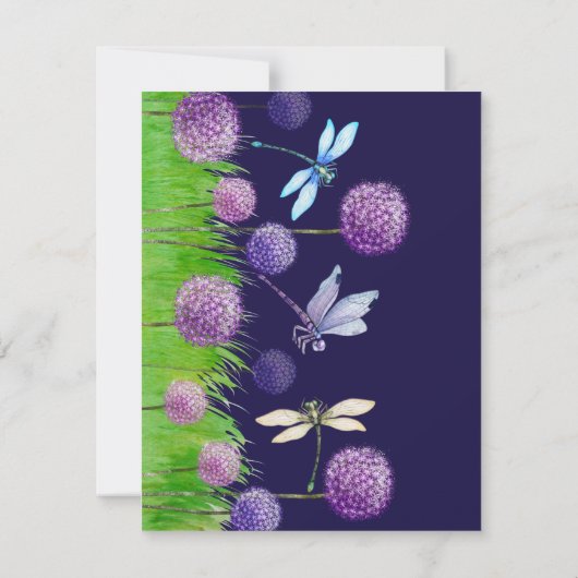 Lila Hochzeit speichern Sie das Datum Save The Date (Rückseite)