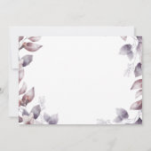 Lila Hochzeit speichert das Datum Save The Date (Rückseite)