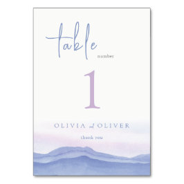 Lila Hochzeit Tischnummer