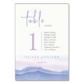 Lila Hochzeit Tischnummer (Rückseite)