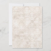 Lila Hochzeit und Hochzeit von Elfenbein Einladung (Rückseite)