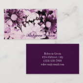 lila Hochzeit Visitenkarte (Vorne/Hinten)